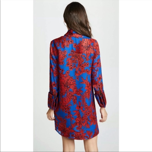 Alice & Olivia Gwenda Floral Tie Neck Dress - Picture 2 of 8